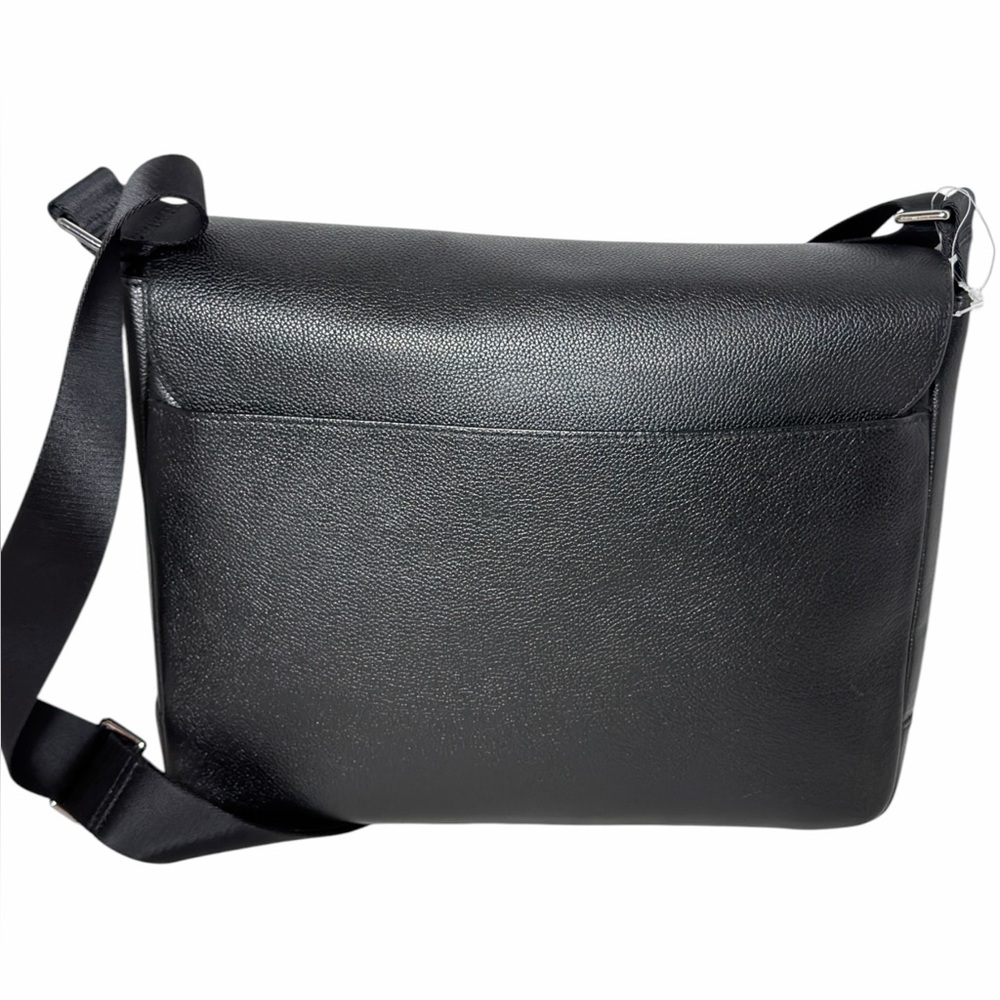 Michael Kors Greyson Black Leather Messenger Bag Crossbody Laptop Work Medium - Picture 9 of 16